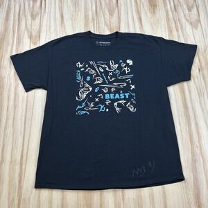 Rare MrBeast 1M Subscribers Autographed T-Shirt Black XL Signed YouTube Tee